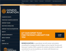 Tablet Screenshot of genesisaviation.ca
